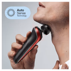 Braun Series 6 61-R1200s Rasoir à grille Tondeuse Noir, Rouge