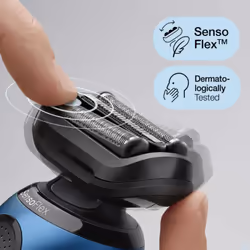 Braun Series 6 61-B4500cs Rasoir à grille Tondeuse Noir, Bleu