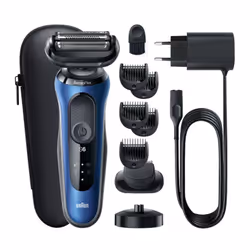 Braun Series 6 61-B4500cs Rasoir à grille Tondeuse Noir, Bleu - Vue supplémentaire 6