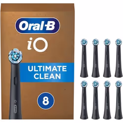 Brossettes de rechange - ORAL-B - iO Ultimate Clean - Lot de 8 - Élimination plaque - Brins imbriqués