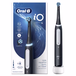 Oral-B iO Series 4 , Adulte, Brosse à dents vibrante, Soin quotidien, Super sensitive, Sensible, Blanchiment, Noir, 2 min, Ma ...