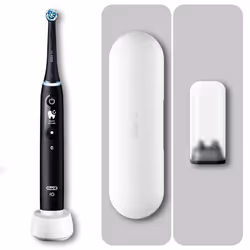Oral-B iO Series 6, Adulte, Brosse à dents rotative, Soin quotidien, Soins des gencives, Intense, Sensible, Noir, 2 min, Noir
