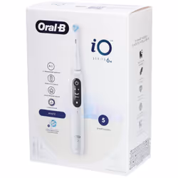 Oral-B iO 6N - Avec Etui de Voyage - Blanche - Brosse À Dents Électrique connectée