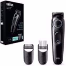Braun BeardTrimmer 3 BT3411, Lavable, Batterie, Noir, Vert