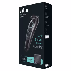 Braun BeardTrimmer 3 BT3411 Batterie 40 2 cm Noir, Vert