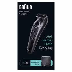 Braun BeardTrimmer 3 80708183 tondeuse à barbe Batterie 40 2 cm Noir