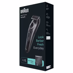 Braun BeardTrimmer 3 80708183 tondeuse à barbe Batterie 40 2 cm Noir