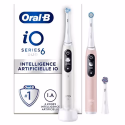Brosse à dents électrique ORAL-B IO6 serie s duo pack white