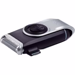 Braun MobileShave M90, Bleu, Argent, Sans fil, 60 min