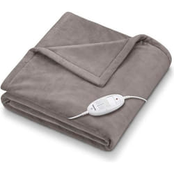 HD 75 - Couverture chauffante Taupe - Ultra douce respirante et temprature réglable avec arret automatique- 180 x 130cm