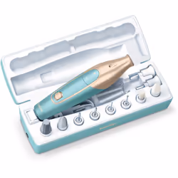 Pas besoin de se rendre dans un salon de manucure quand on peut réaliser la sienne à la maison avec le kit manucure parfaite BEURER MP&nbsp;84. Celui-ci contient une puissante ponceuse et 10&nbsp;embouts pour un traitement professionnel des ongles de main et de pied. La ponceuse peut être utilisée jusqu’à 2&nbsp;heures avec une seule recharge et son excellente prise en main rend la tâche agréable. De plus