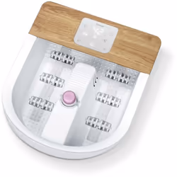 enquête Massage aux vibrations et aux vibrations Chauffe-eau puissant en 8 étapes Éclairage d'ambiance commutable avec 6 effets lumineux description Avec le bain Beurer FB 65