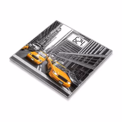 BEURER GS 203 Pèse-personne en verre - motif New York - 150 kg - Garantie 5 ans