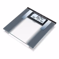 Sanitas SBG 21, Pèse-personne électronique, 180 kg, Argent, kg/lb, Verre, Robinet