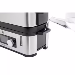 WMF KITCHENminis 04.1509.0011 cuiseur vapeur 2 Nombre de paniers Comptoir 900 W Noir, Acier inoxydable
