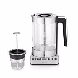 WMF Lono 04.1316.0011 bouilloire 1,7 L 3000 W Noir, Acier inoxydable, Transparent