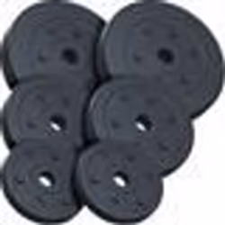 Disques de Poids - SCSPORTS - 175 kg - Plaques Silencieuses en Plastique - Musculation à la Maison - Mixte