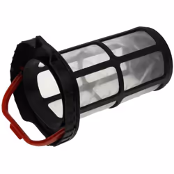 Porte filtre pour Aspirateur BOSCH 12026519. Couleur de la pièce : Noir et Rouge, Dimensions : 93 x 105 133 mm.