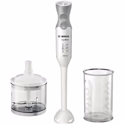 Bosch MSM66020, Mélangeur par immersion, Fonction d'impulsion, 1,4 m, 600 W, Gris, Blanc