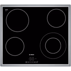 Bosch Serie 4 PKF645B17E, Noir, Intégré, Céramique, Verre-céramique, 4 zone(s), 4 zone(s)