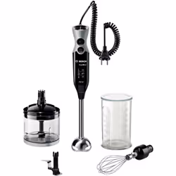 Bosch MSM67170, Mélangeur par immersion, Pileur de glace, 750 W, Noir, Argent