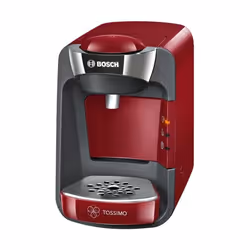 Bosch TAS3203, Cafetière à dosette, 0,8 L, Capsule de café, Rouge