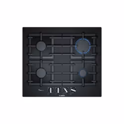 Bosch Serie 6 PPP6A6B90, Noir, Intégré, Gaz, Verre trempé, 4 zone(s), 4 zone(s)