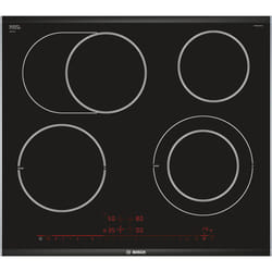 Bosch Serie 8 PKN675DP1D plaque Noir, Acier inoxydable Intégré Céramique 4 zone(s)