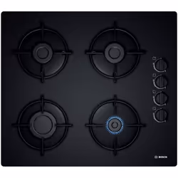 Bosch POP6B6B10, Noir, Intégré, Gaz, 4 zone(s), 4 zone(s), Régulier