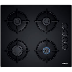 Bosch POP6B6B10 plaque Noir Intégré Gaz 4 zone(s)