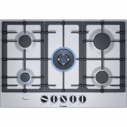 Bosch Serie 6 PCQ7A5B90, Acier inoxydable, Intégré, Gaz, Acier inoxydable, 5 zone(s), 5 zone(s)