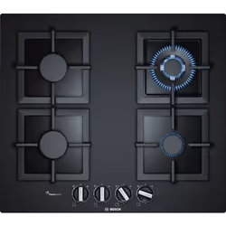 Bosch Serie 6 PPH6A6B20, Noir, Intégré, Gaz, Verre, 4 zone(s), 4 zone(s)