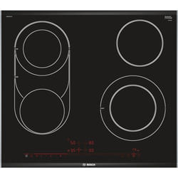 Bosch Serie 8 PKM675DP1D plaque Noir, Acier inoxydable Intégré Céramique 4 zone(s)