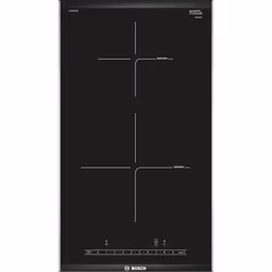 Bosch PIB375FB1E, Noir, Acier inoxydable, Intégré, Plaque avec zone à induction, Verre-céramique, 2 zone(s), 2 zone(s)