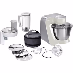 Bosch MUM58L20, 3,9 L, Gris, Acier inoxydable, Blanc, Rotatif, 1,25 L, 2,7 kg, 1,9 kg