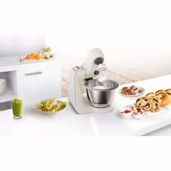 Bosch MUM58L20 robot de cuisine 1000 W 3,9 L Gris, Acier inoxydable, Blanc
