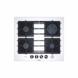 Bosch Serie 6 Gas cooktop PPP6A2M90 4 fields white color, Blanc, Intégré, 60 cm, Gaz, 4 zone(s), 4 zone(s)