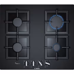 Bosch Serie 6 PPP6A6B20, Noir, Intégré, Gaz, Verre, 4 zone(s), 4 zone(s)