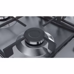 Bosch Serie 4 PGH6B5B60 plaque Noir, Acier inoxydable Intégré Gaz 4 zone(s)