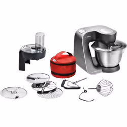 Bosch MUM59N26DE, 3,9 L, Acier inoxydable, Boutons, 4 disques, Acier inoxydable, 1000 W