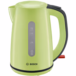 Bosch TWK7506, 1,7 L, 2200 W, Noir, Vert, Indicateur de niveau d'eau, Arrêt de sécurité en cas de surchauffe, Sans fil