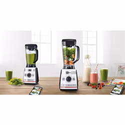 Bosch MMBH4P3W blender 2 L Mélangeur de table 1600 W Noir, Blanc