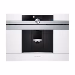 Siemens CT636LEW1, Machine à expresso, 2,4 L, Café en grains, Broyeur intégré, 1600 W, Acier inoxydable, Blanc