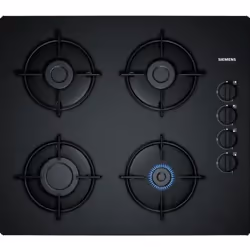 Siemens EO6B6PB10, Noir, Intégré, Gaz, Verre, 4 zone(s), 4 zone(s)