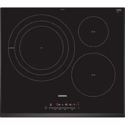 Siemens EH651FDC1E, Noir, Intégré, Plaque avec zone à induction, 3 zone(s), 3 zone(s), Extra large