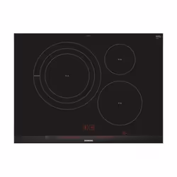 Siemens EH775LDC1E, Noir, Intégré, Plaque avec zone à induction, 3 zone(s), 3 zone(s), Extra large