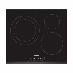 Siemens EH651FJB1E, Noir, Intégré, Plaque avec zone à induction, 3 zone(s), 3 zone(s), Extra large