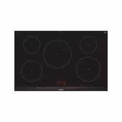 Siemens EH875LVC1E, Noir, Acier inoxydable, Intégré, Plaque avec zone à induction, Verre-céramique, 5 zone(s), 5 zone(s)