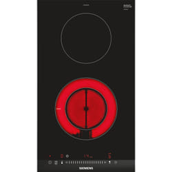 Siemens ET375FFP1E plaque Noir, Acier inoxydable Intégré Céramique 2 zone(s)