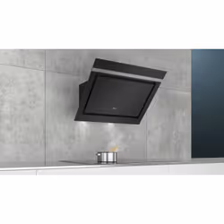 Siemens LC87KIM60 hotte Monté au mur Noir, Acier inoxydable 670 m³/h A
